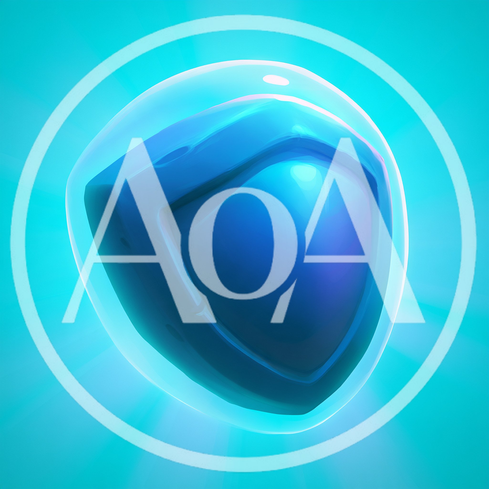 Blue Shield Icon With Glowing Aura Effect