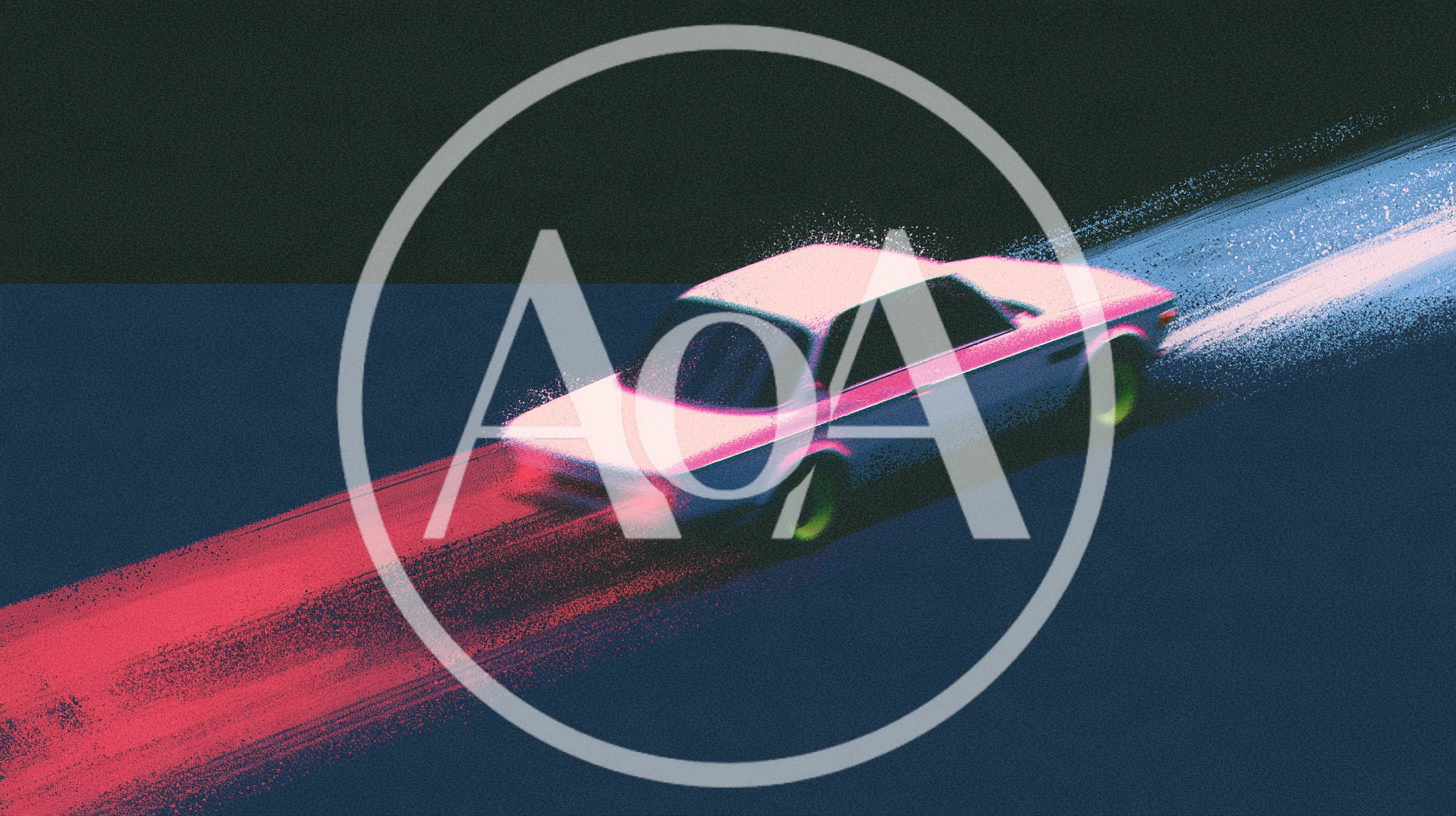 Retro Style Illustration Of A Moving Sports Car