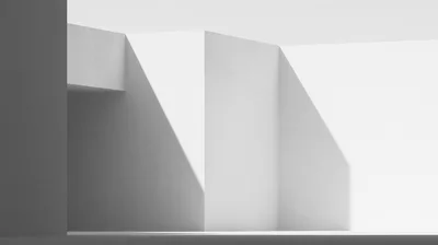 Minimalist Architectural Structure With Sharp Geometric Shadows