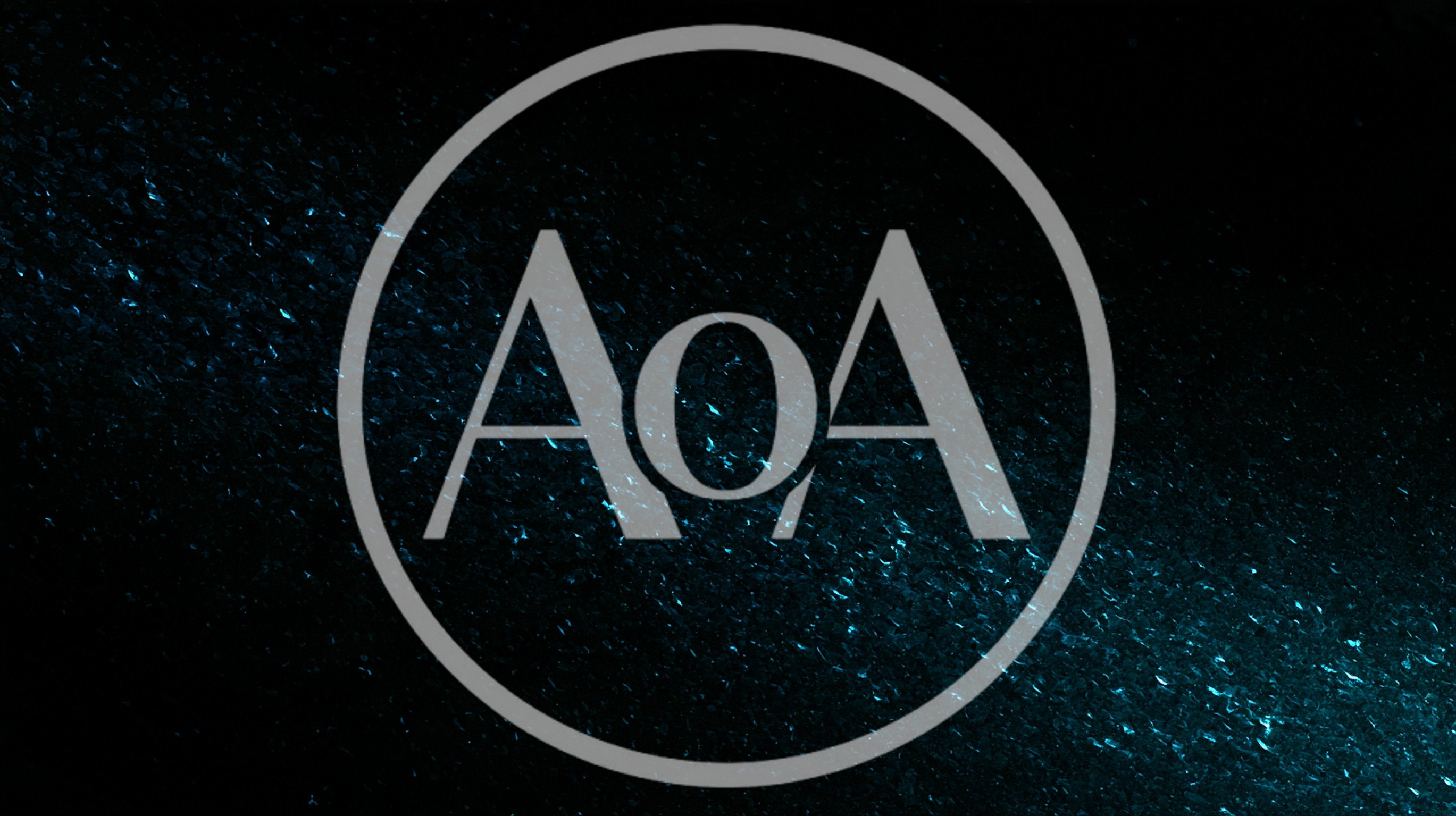Abstract Blue Light Particles On Dark Background