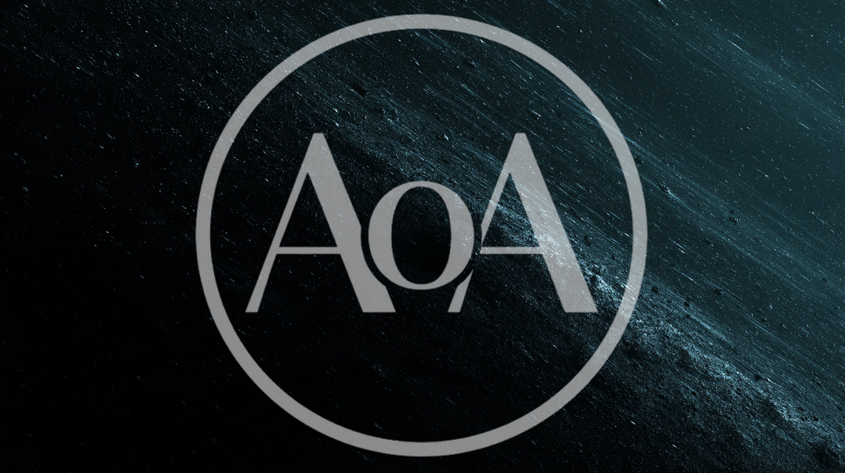 Abstract Dark Space Background With Floating Asteroid Debris