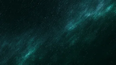 Abstract Teal Nebula With Diagonal Star Trails