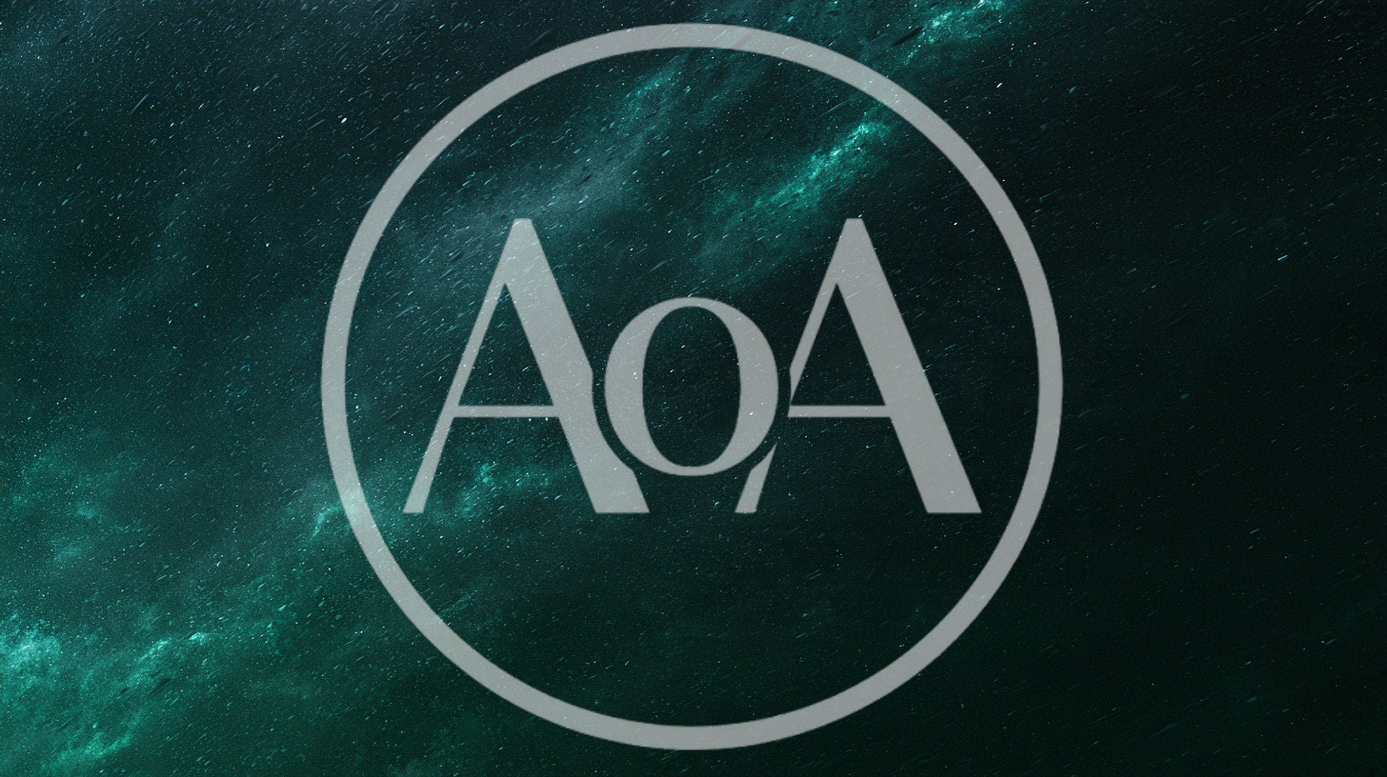 Abstract Teal Nebula Space Background With Starfield