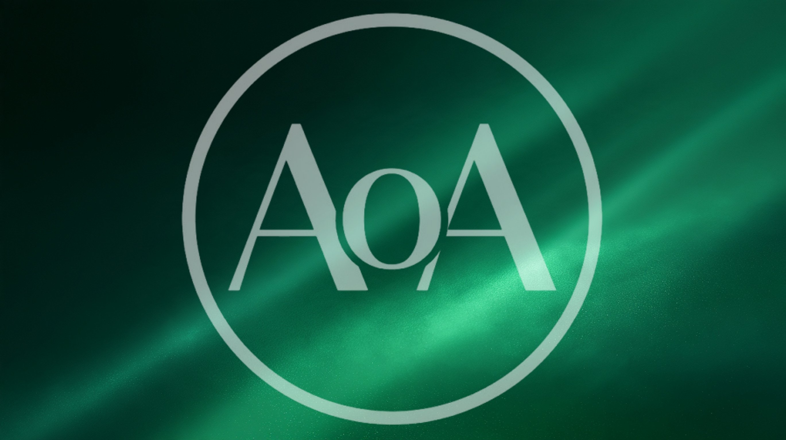 Abstract Green Light Beams On Dark Background
