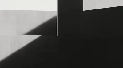 Abstract Architectural Shadows On Minimalist Concrete Wall