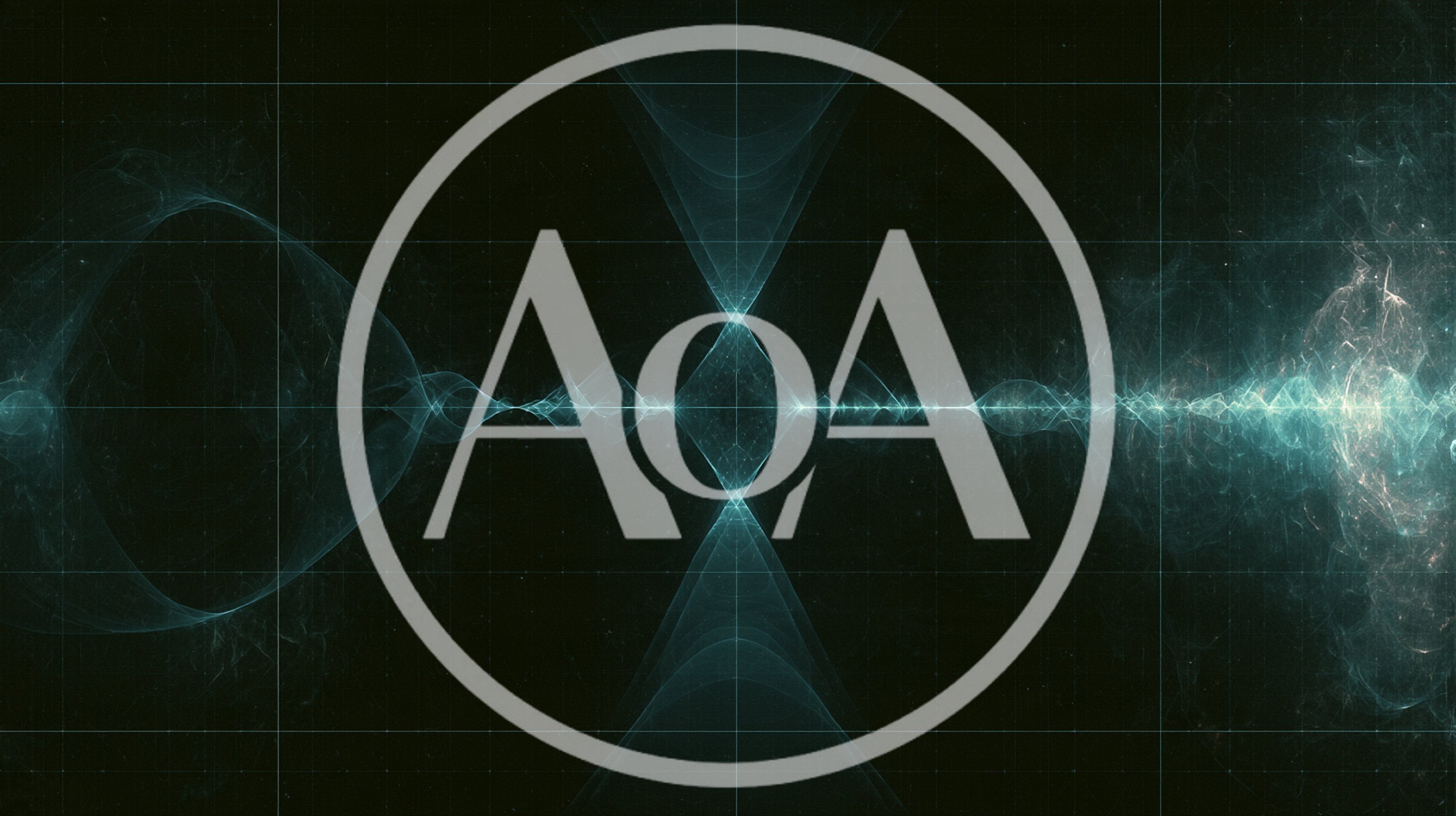 Abstract Digital Waveform Visualization On Dark Grid Background