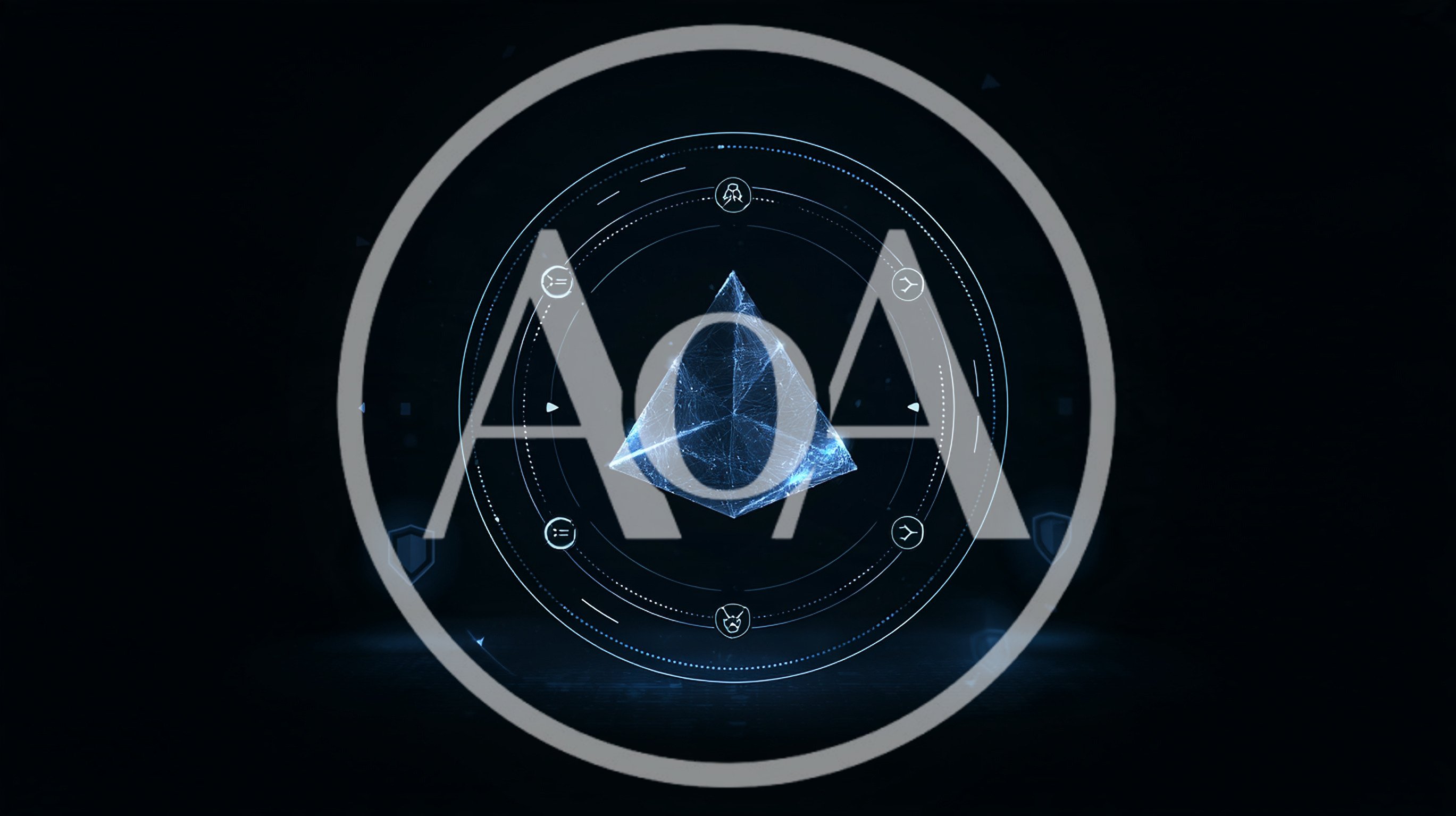 Digital Holographic Pyramid With Futuristic Interface Elements