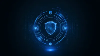 Digital Cybersecurity Shield With Network Data Protection