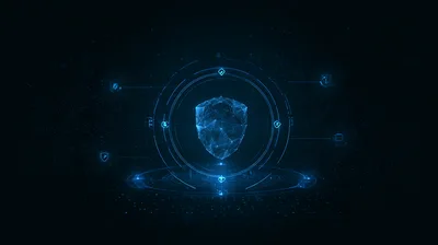 Digital Shield Cyber Security Network Visualization