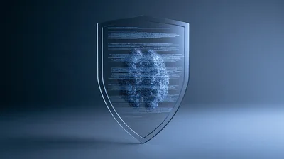 Digital Brain Inside A Protective Shield