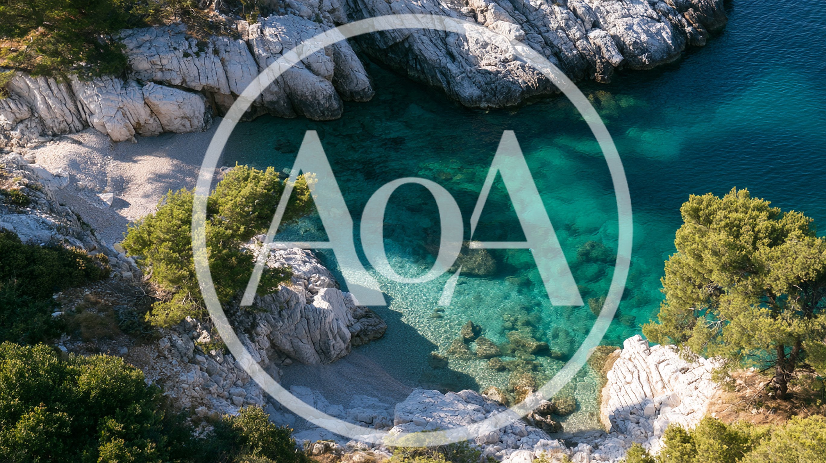 Aerial View Of A Secluded Mediterranean Cove