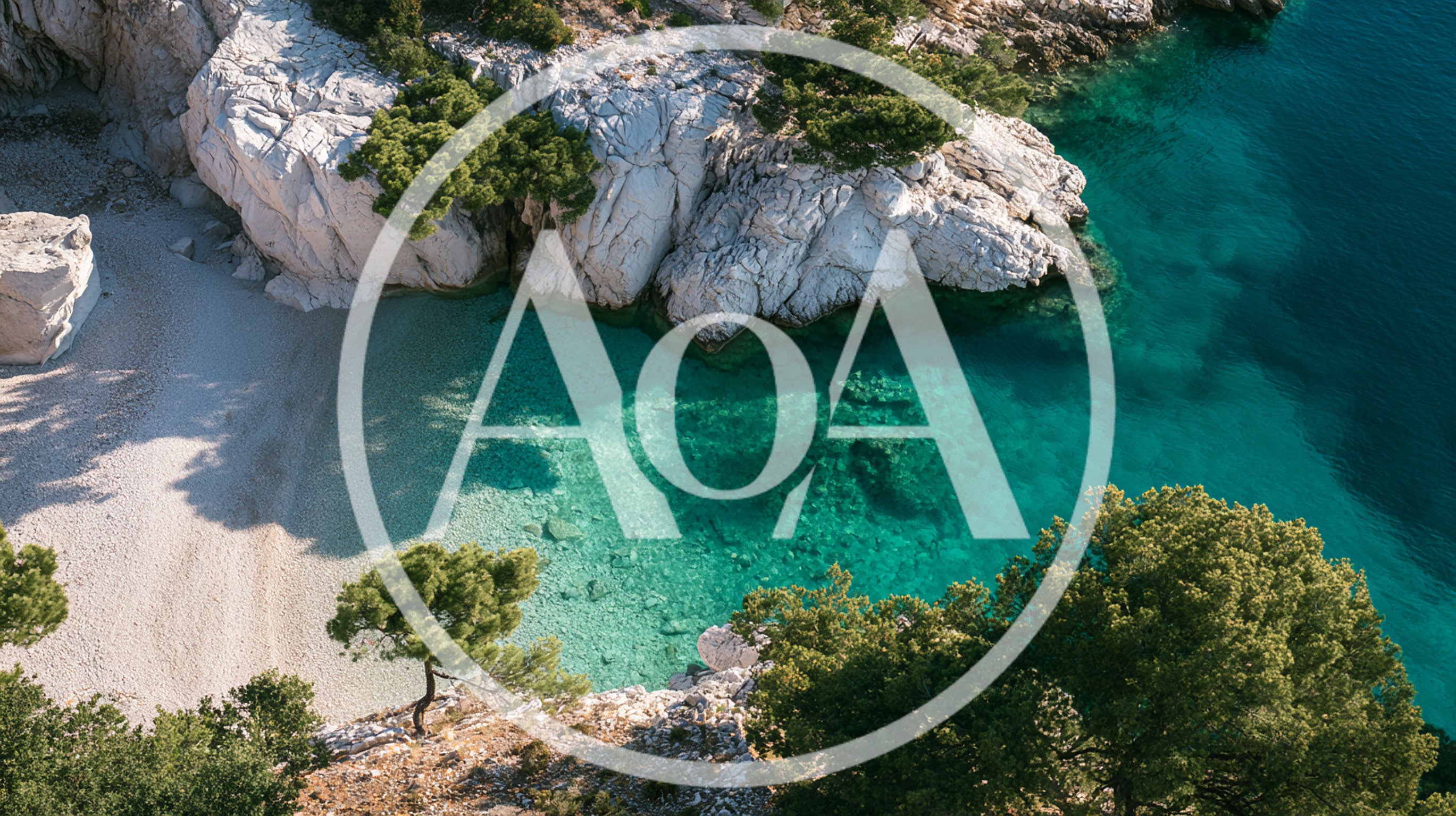 Aerial View Of A Secluded Mediterranean Cove