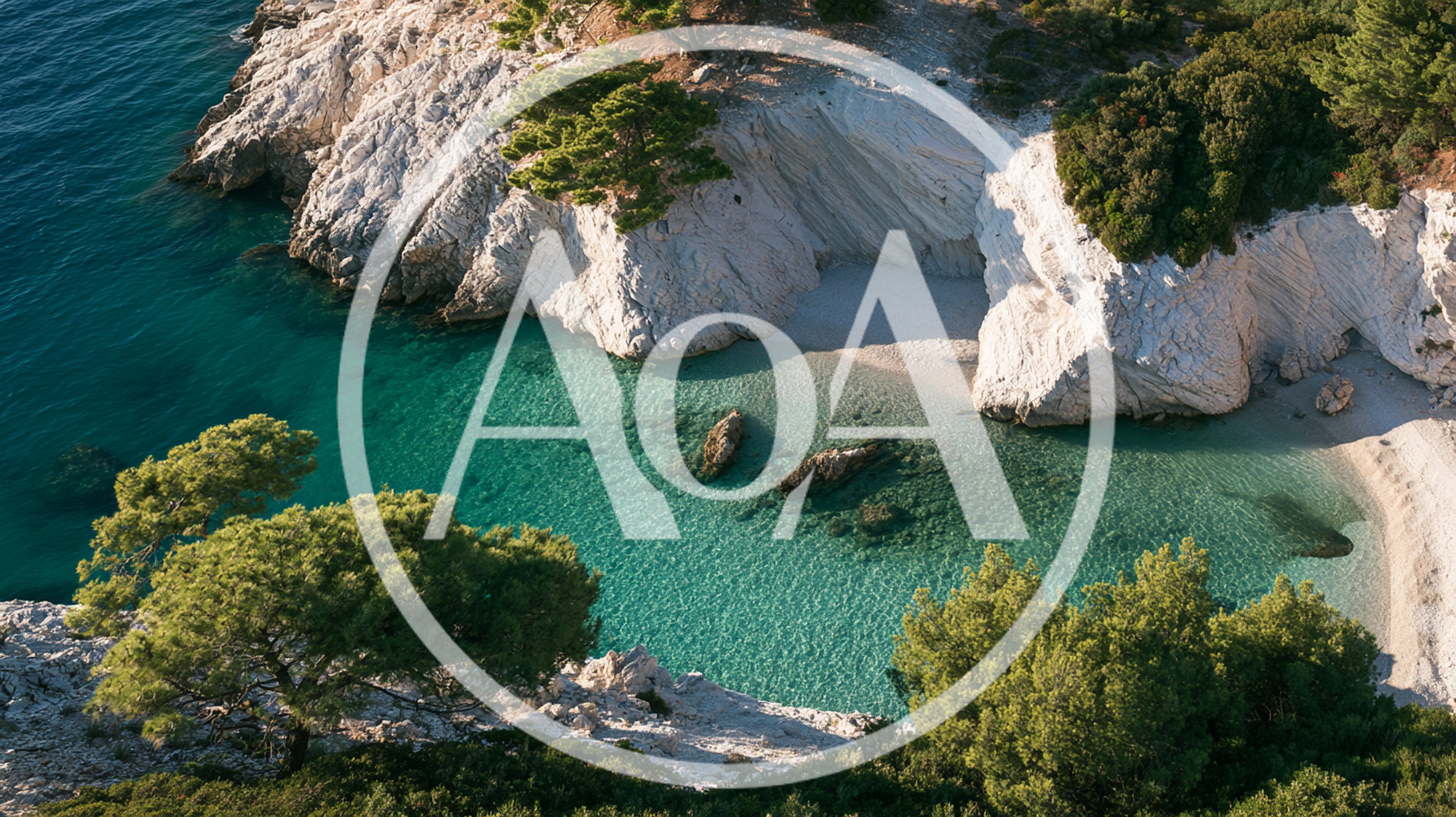 Aerial View Of A Secluded Mediterranean Cove