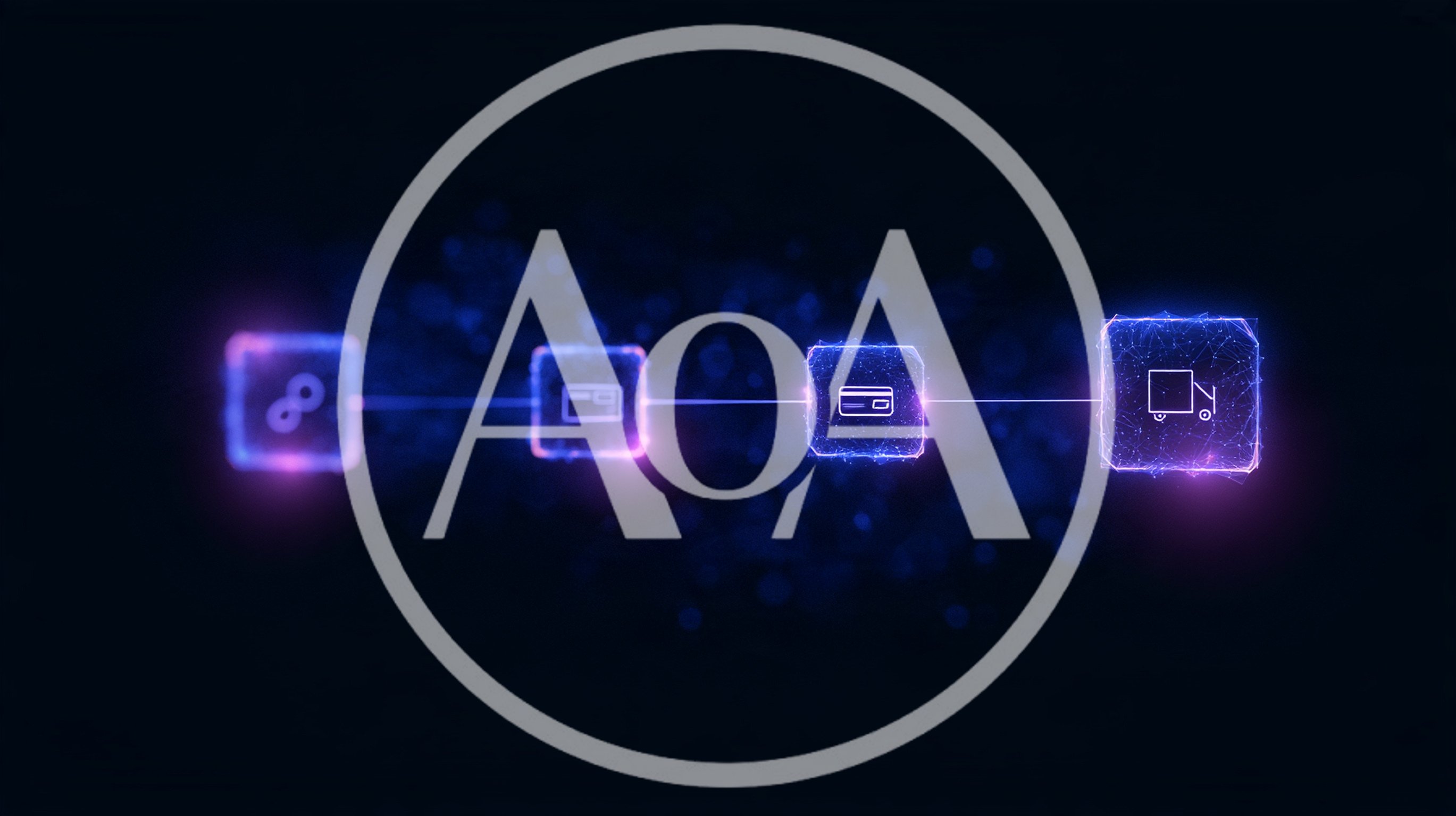 Digital Workflow Process Icons With Glowing Network Connections