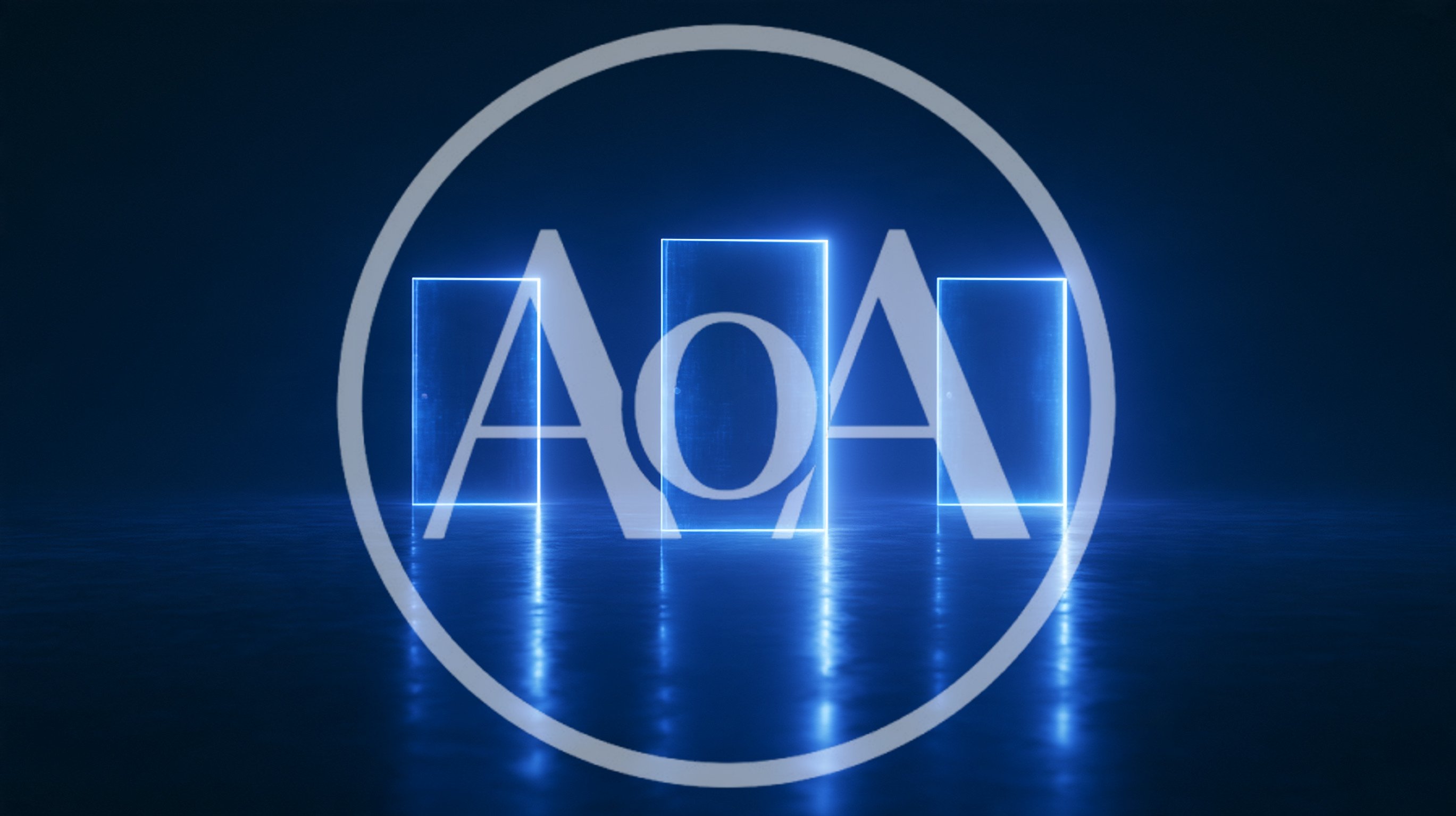 Three Glowing Neon Blue Doors In Dark Space