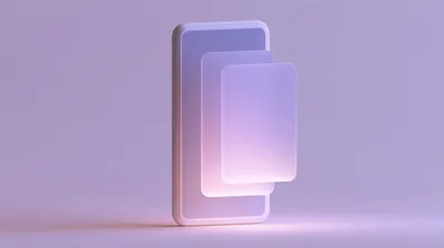3D Rendered Smartphone With Floating Interface Layers