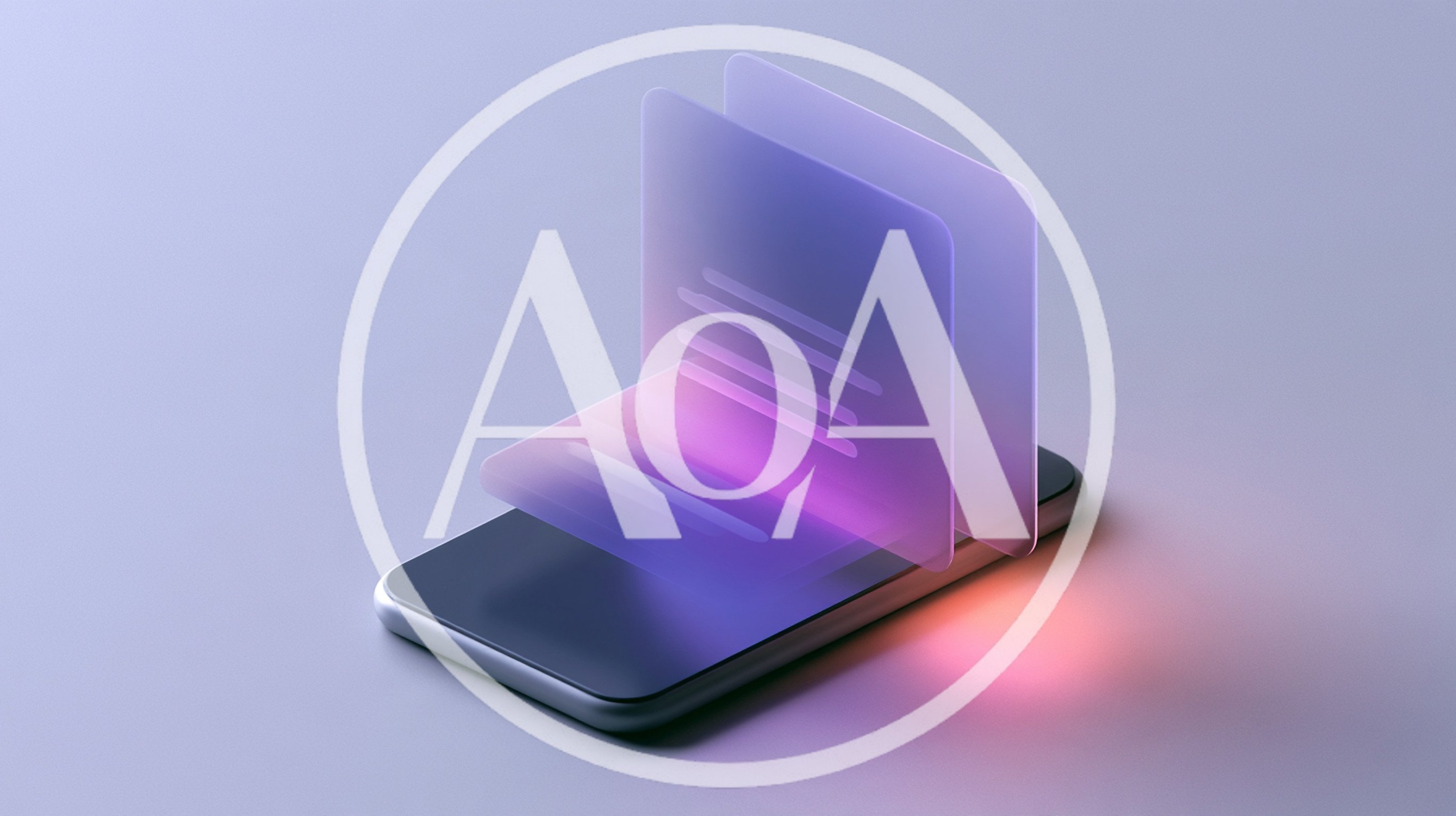 3D Smartphone With Floating Translucent UI Panels