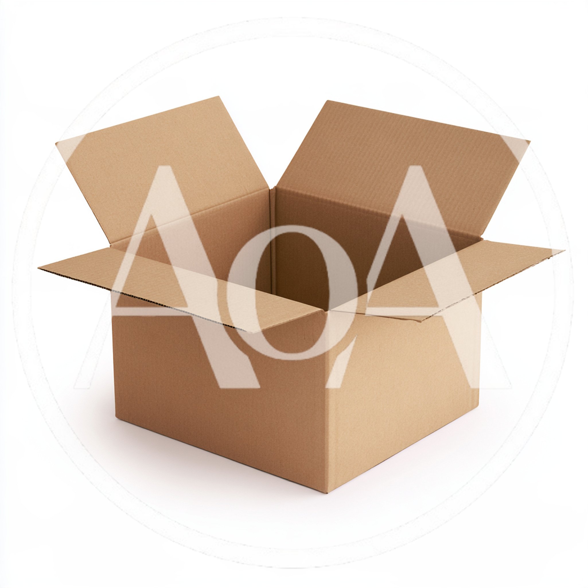 Open Cardboard Shipping Box On White Background
