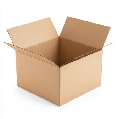 Open Empty Cardboard Shipping Box