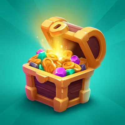 Open Wooden Treasure Chest Filled With Gold Coins