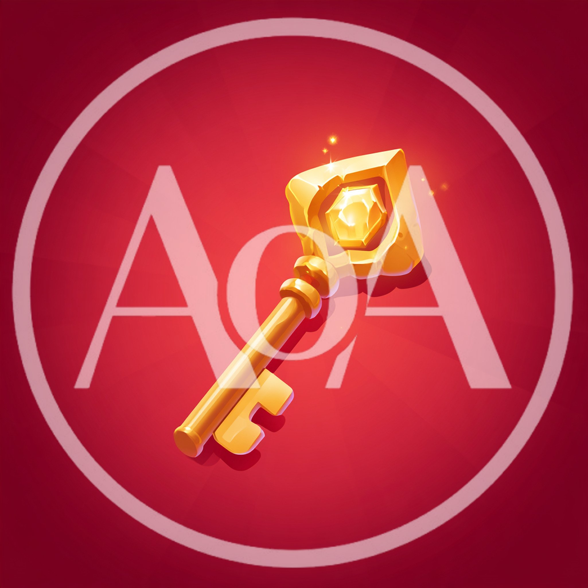 Golden Fantasy Key With Gemstone