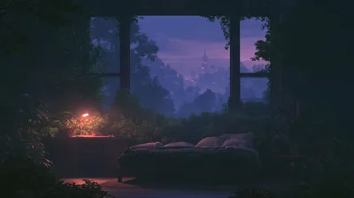 Cozy Bedroom Overgrown With Lush Indoor Plants