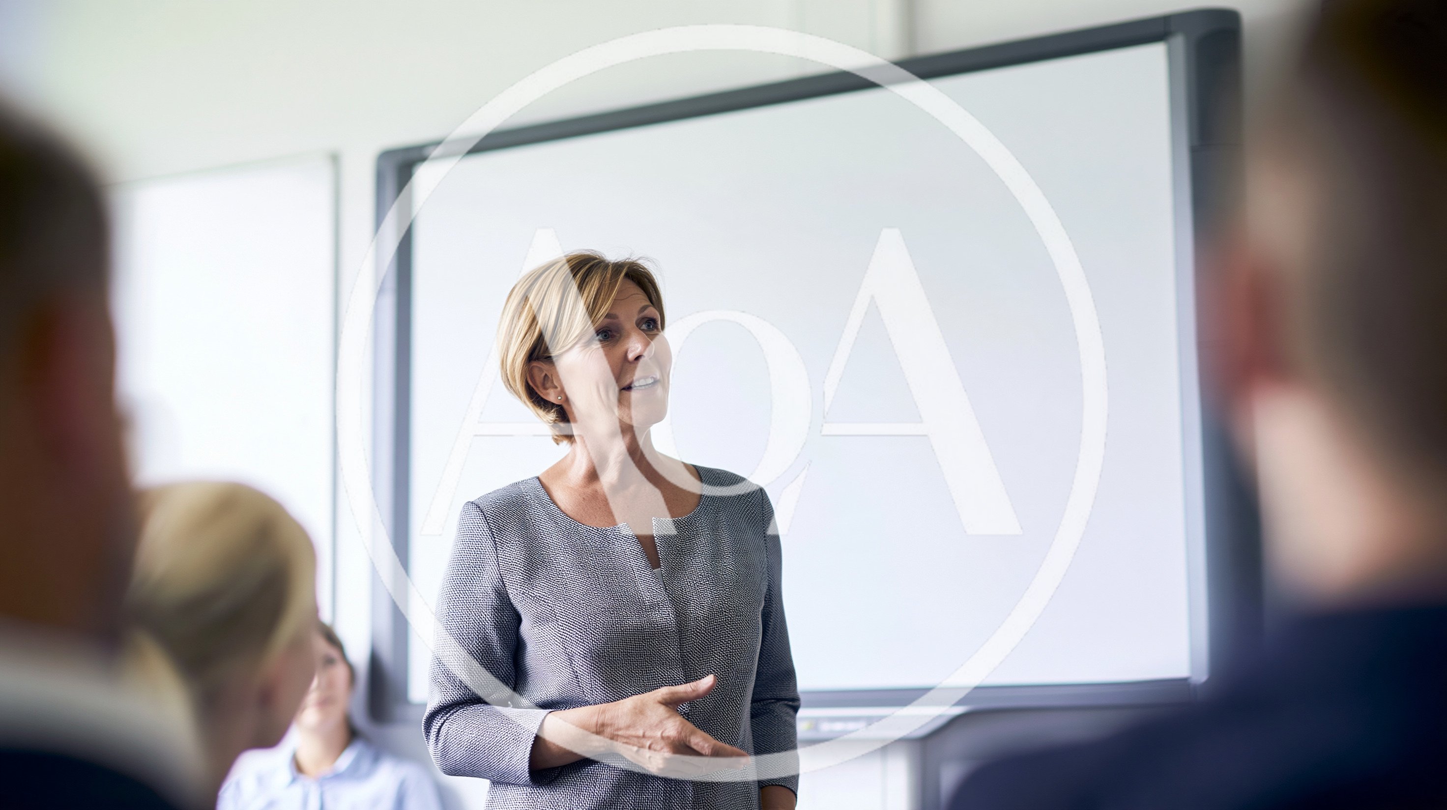 Professional Businesswoman Leading A Corporate Training Seminar