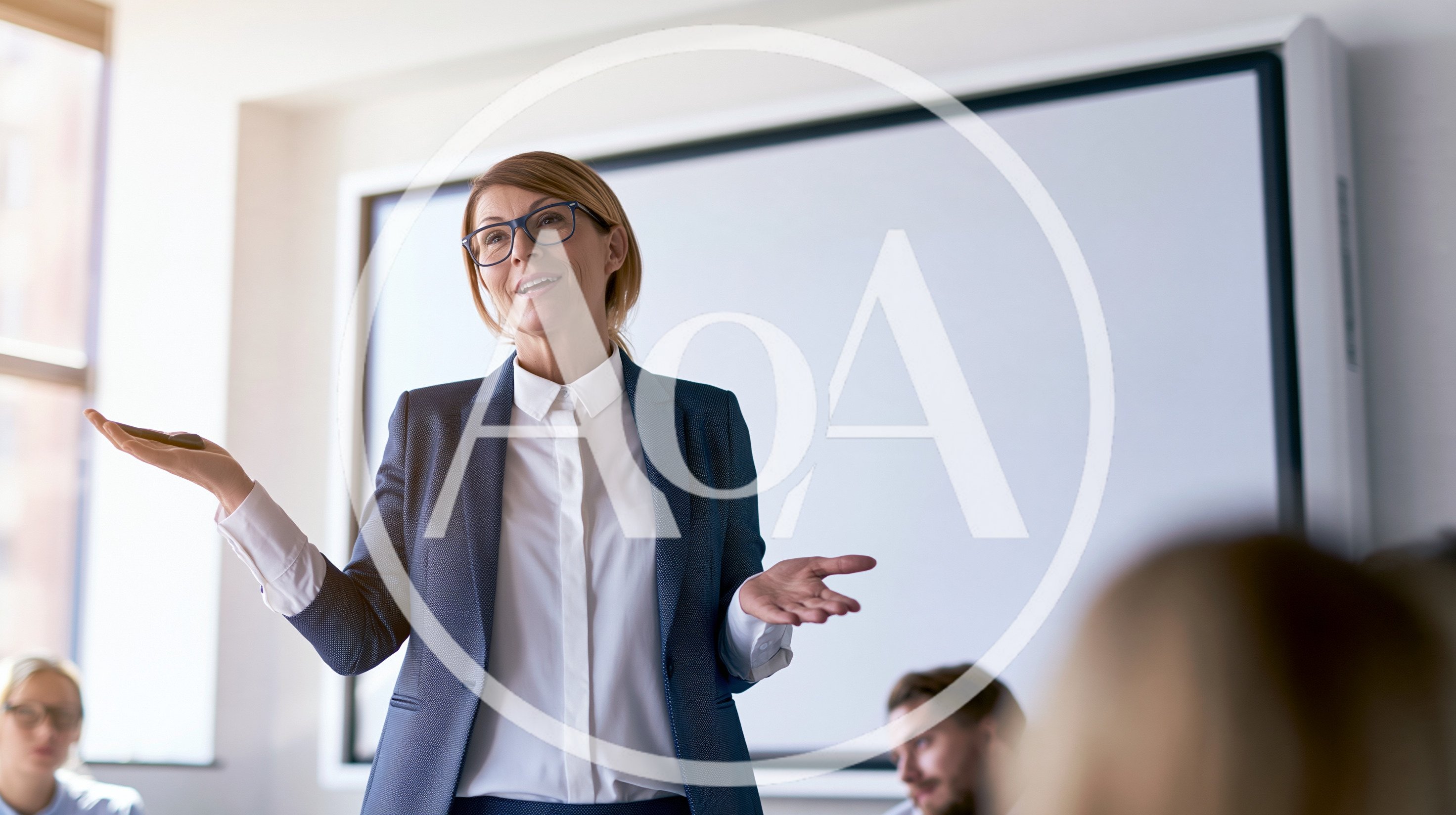 Professional Businesswoman Giving A Presentation In A Meeting Room