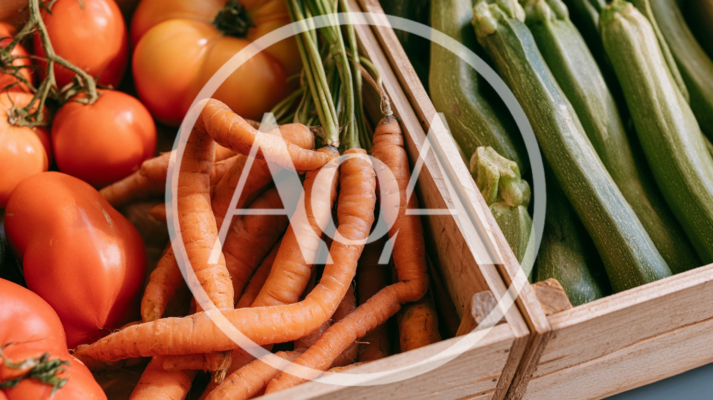 Fresh Organic Vegetables In Wooden Crates