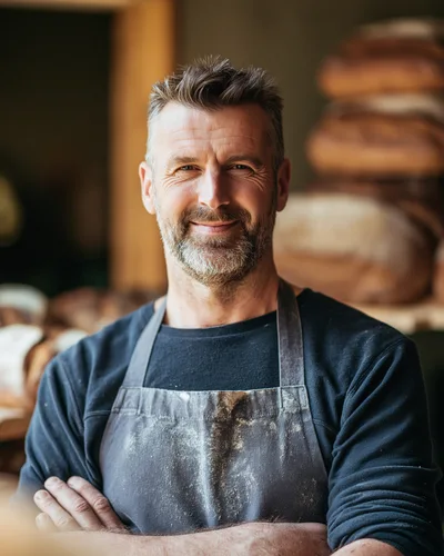 Portrait Of A Professional Baker In A Bakery