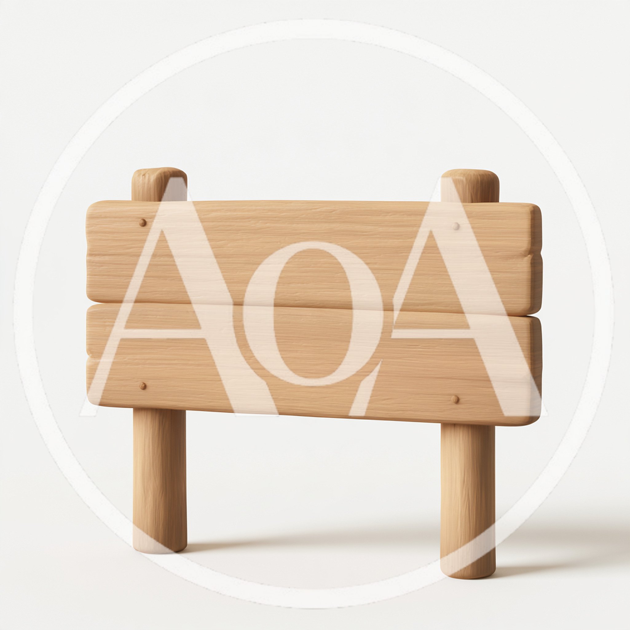 Wooden Signpost With Two Planks On White Background
