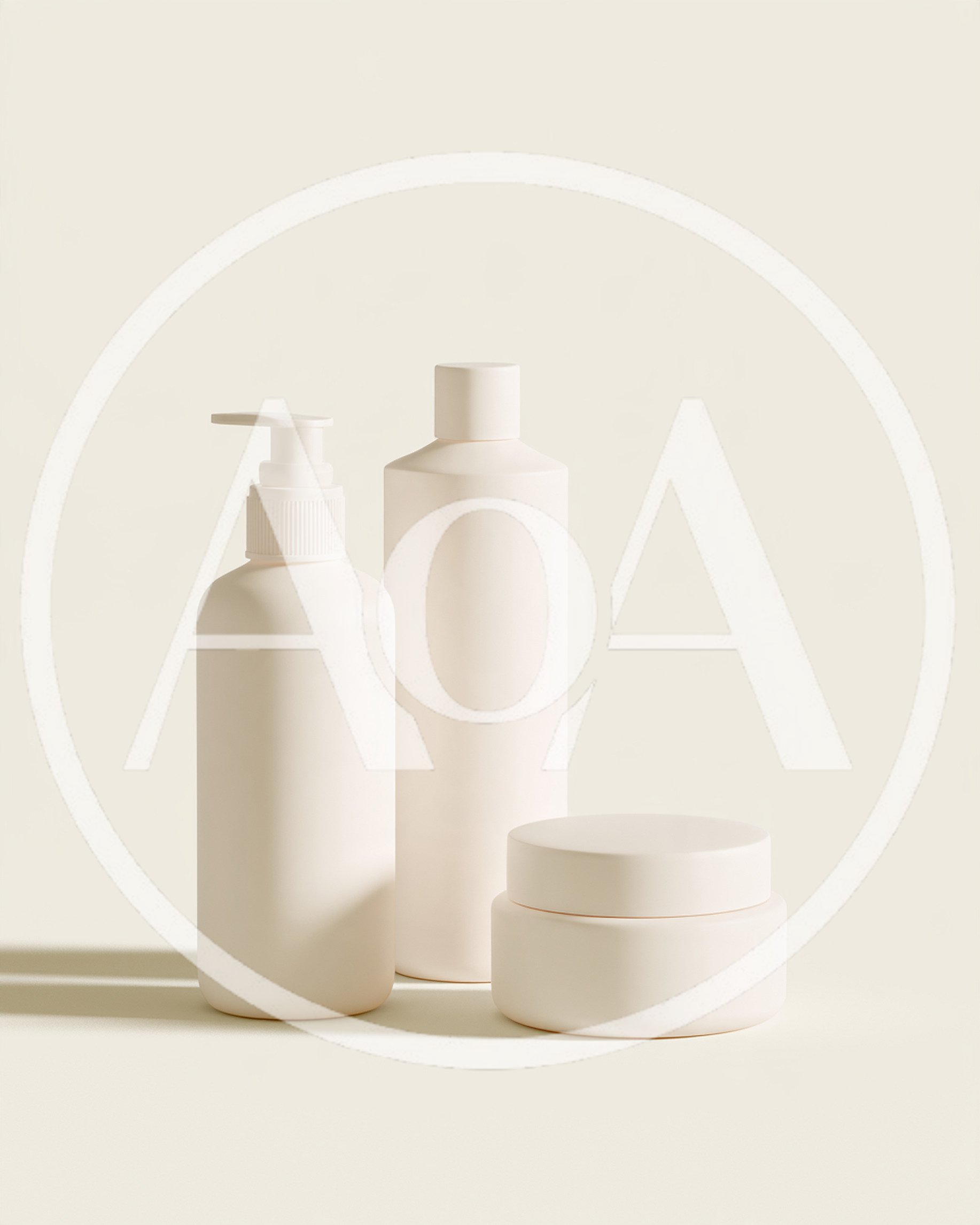 Minimalist Skincare Bottles And Cream Jar Set
