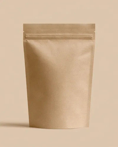 Blank Kraft Paper Stand Up Pouch Mockup