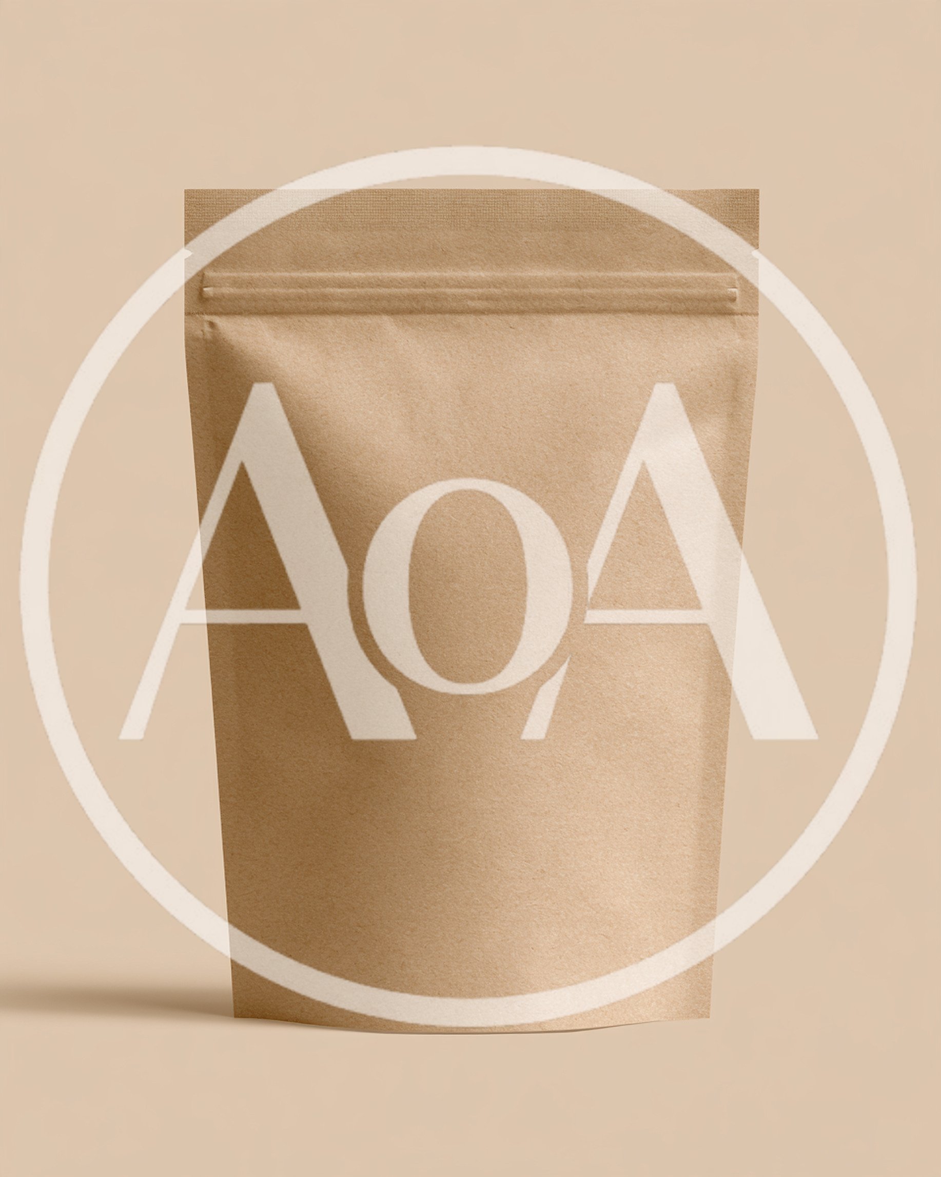 Blank Kraft Paper Stand Up Pouch Mockup