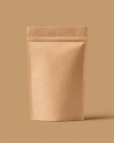 Blank Kraft Paper Stand Up Pouch Mockup