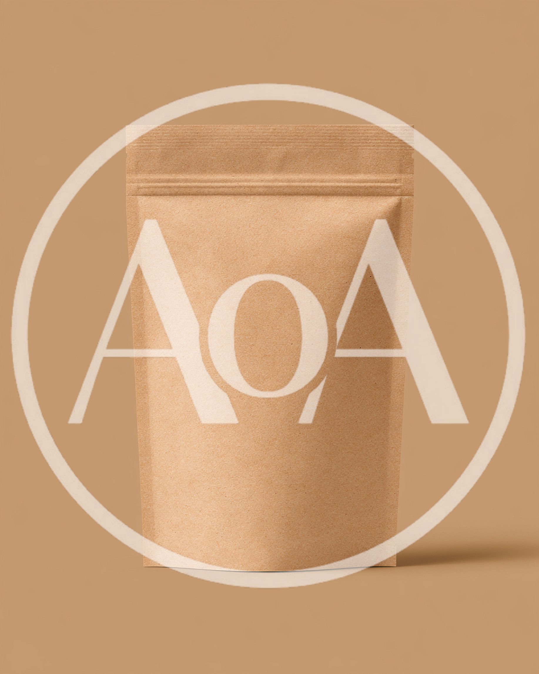 Blank Kraft Paper Stand Up Pouch Mockup