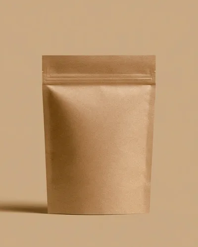 Blank Kraft Paper Stand Up Pouch Mockup