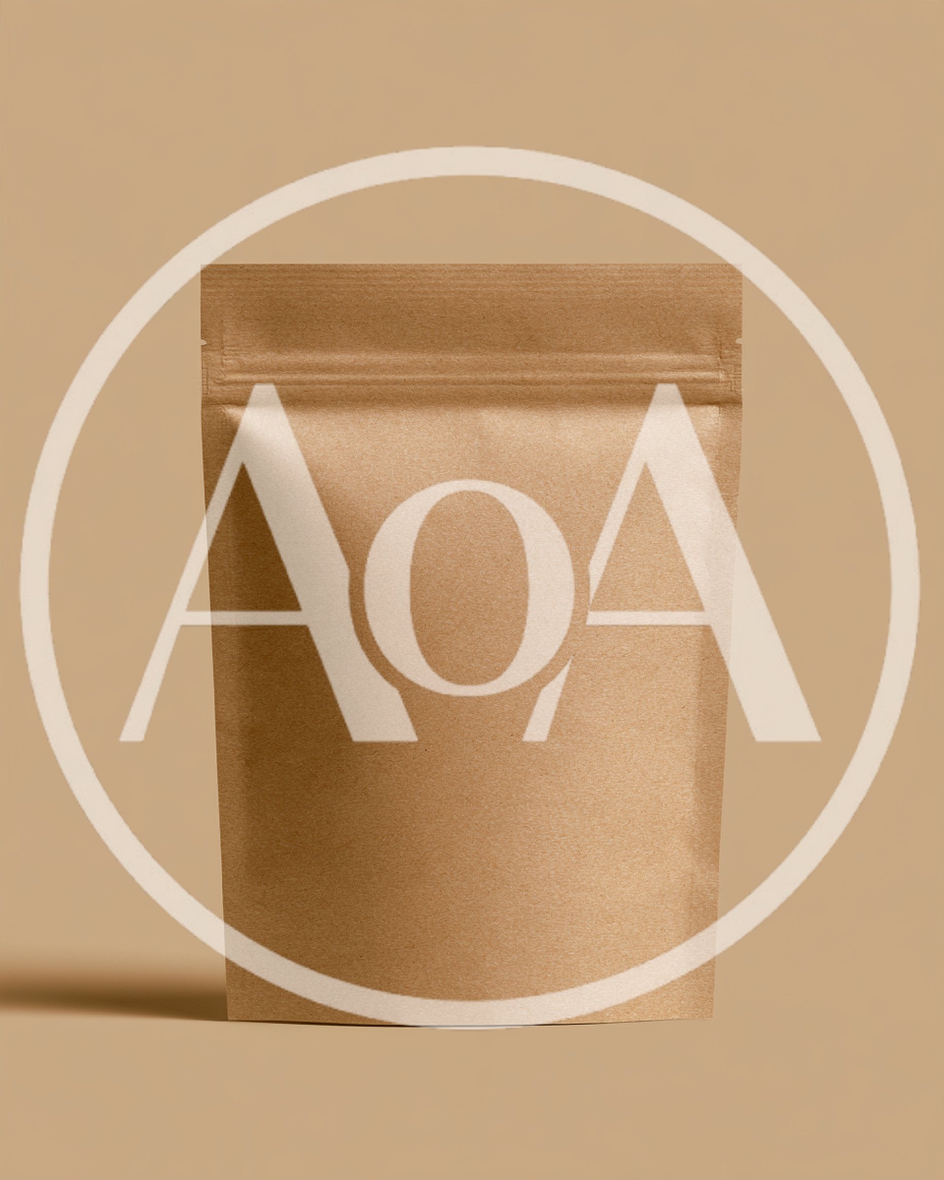 Blank Kraft Paper Stand Up Pouch Mockup