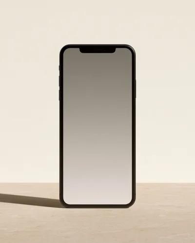 Modern Smartphone Mockup On A Minimalist Beige Surface