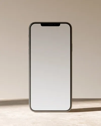 Modern Smartphone Mockup on Textured Surface