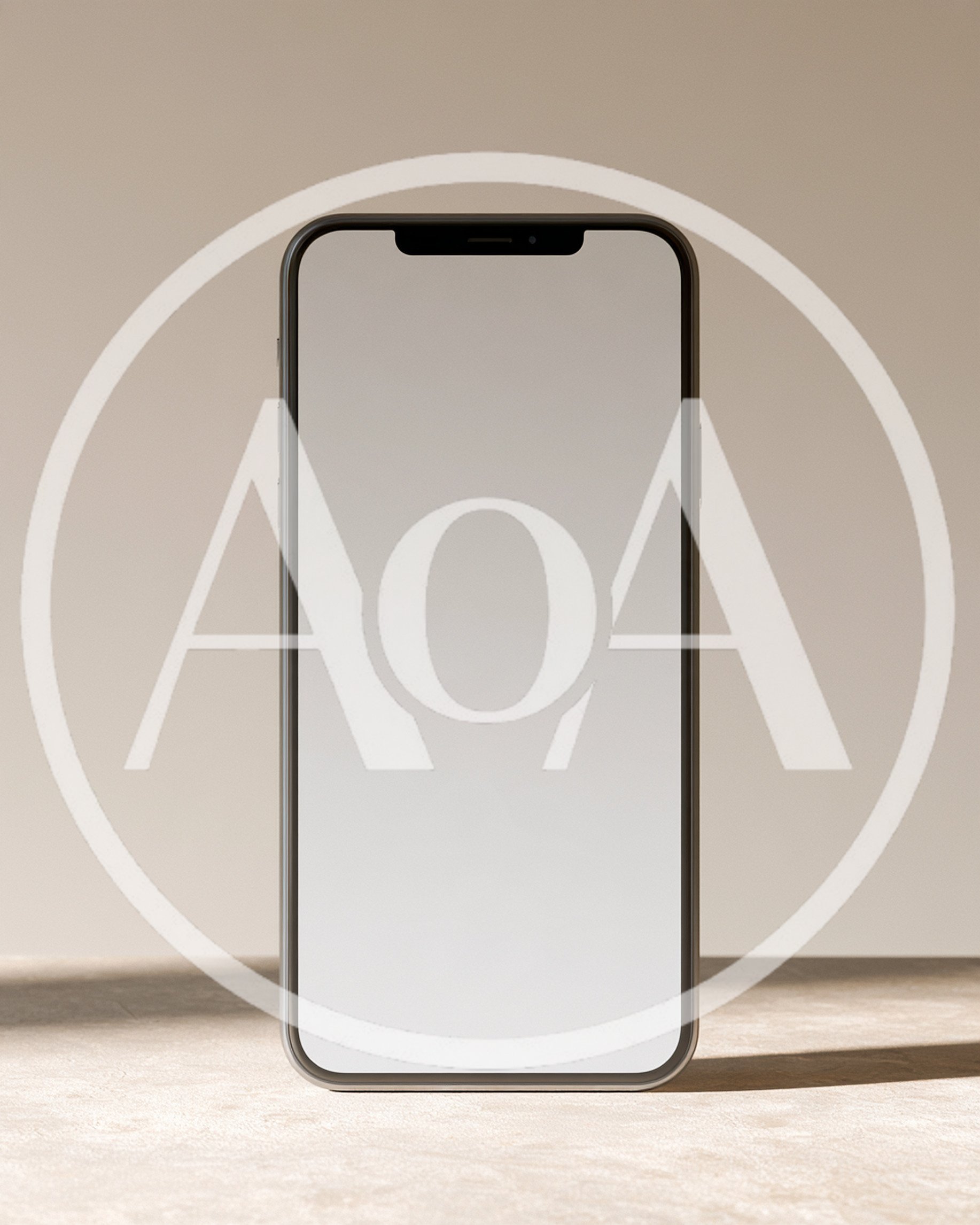 Modern Smartphone Mockup on Textured Surface