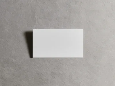 Blank White Business Card On Textured Gray Background