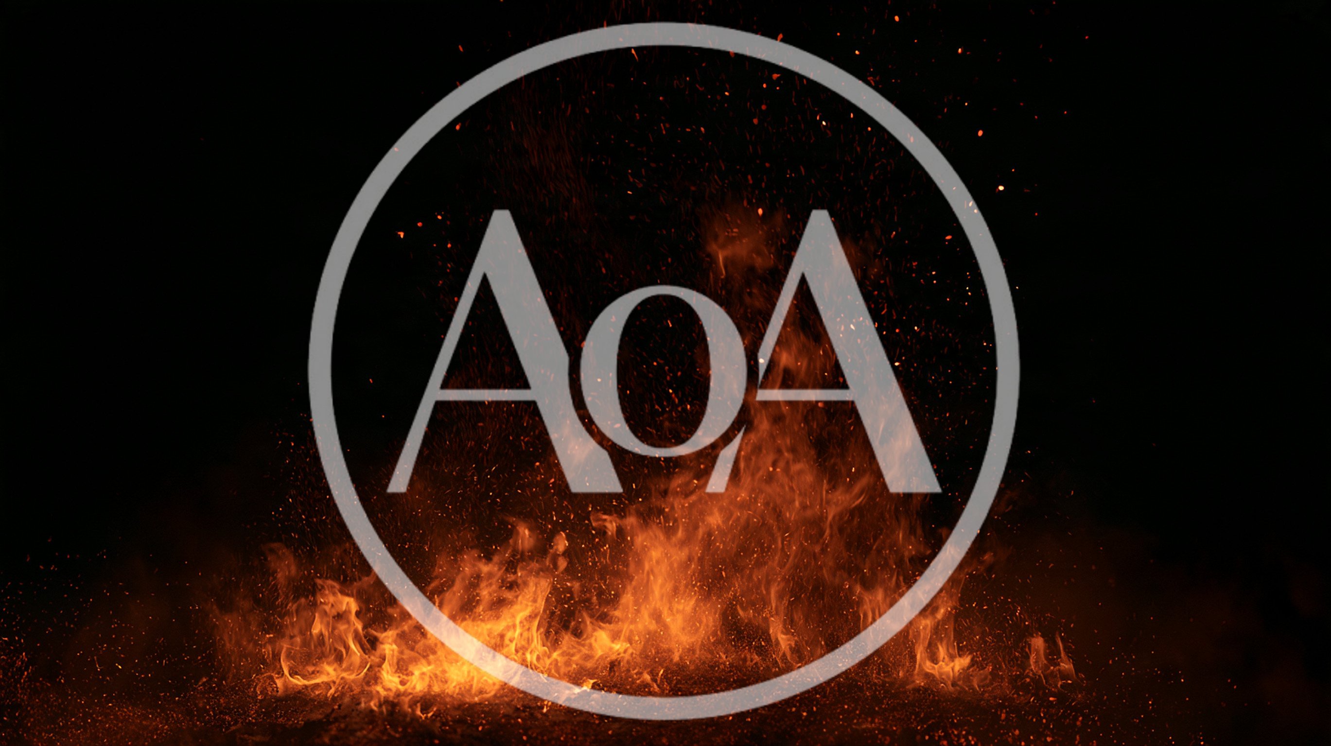 Bright Orange Fire Flames With Rising Embers