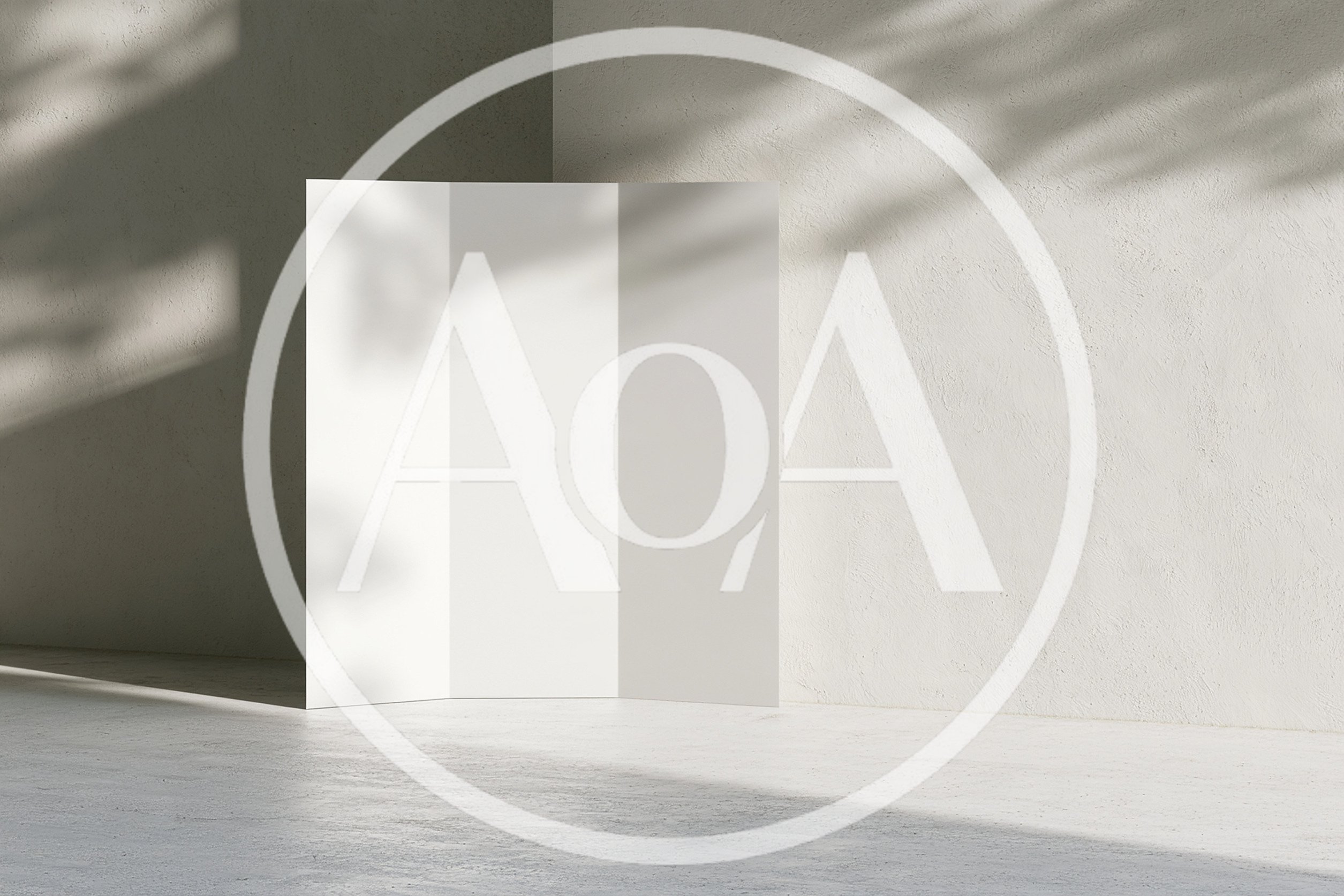 Blank Tri-Fold Brochure Mockup in Minimalist Interior