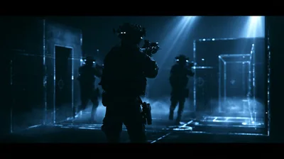 Special Forces Soldiers Conducting Tactical Training In Digital Environment
