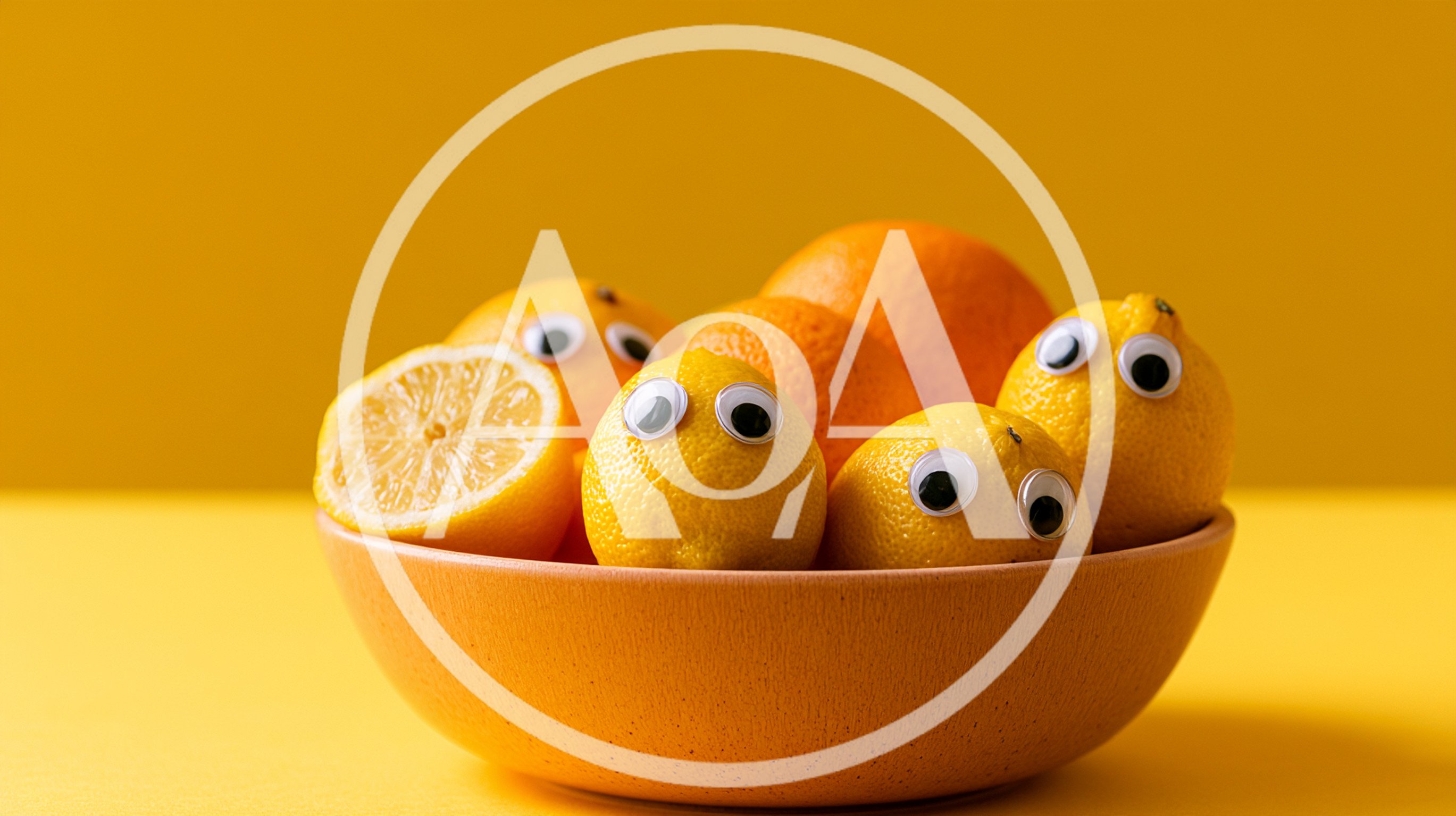 Funny Lemons With Googly Eyes In A Bowl
