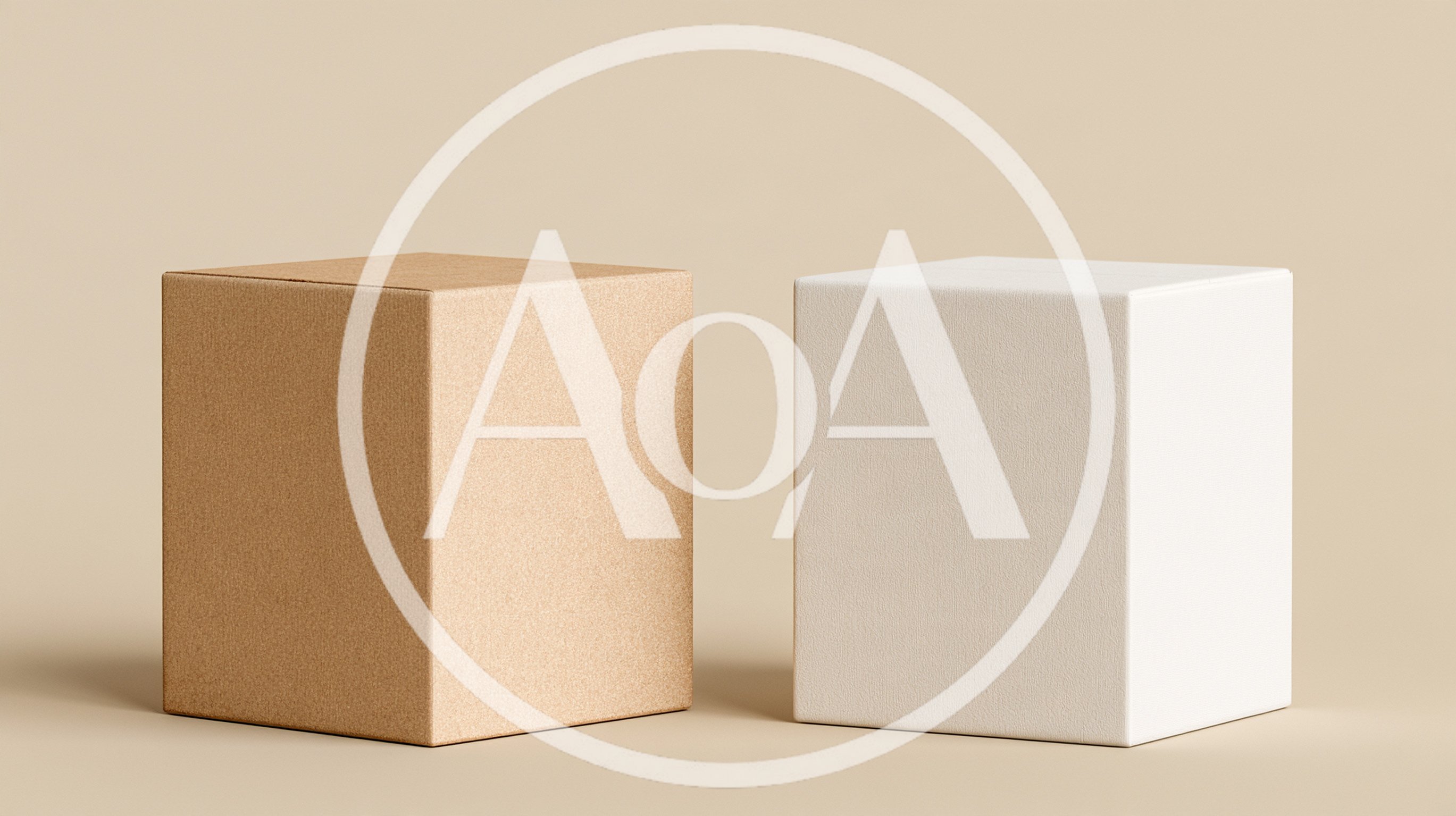 Two Blank Cubes On A Neutral Background