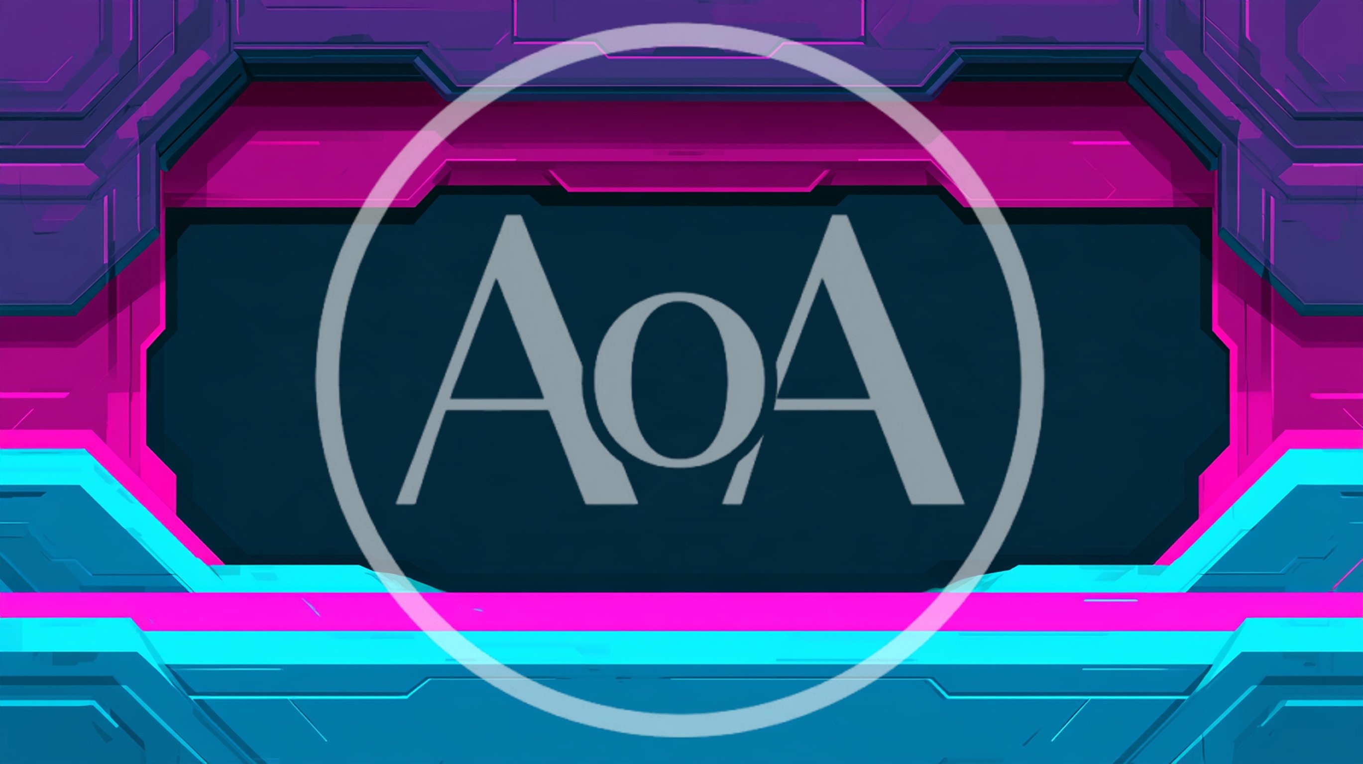 Futuristic Sci-Fi Interface Frame With Neon Lighting