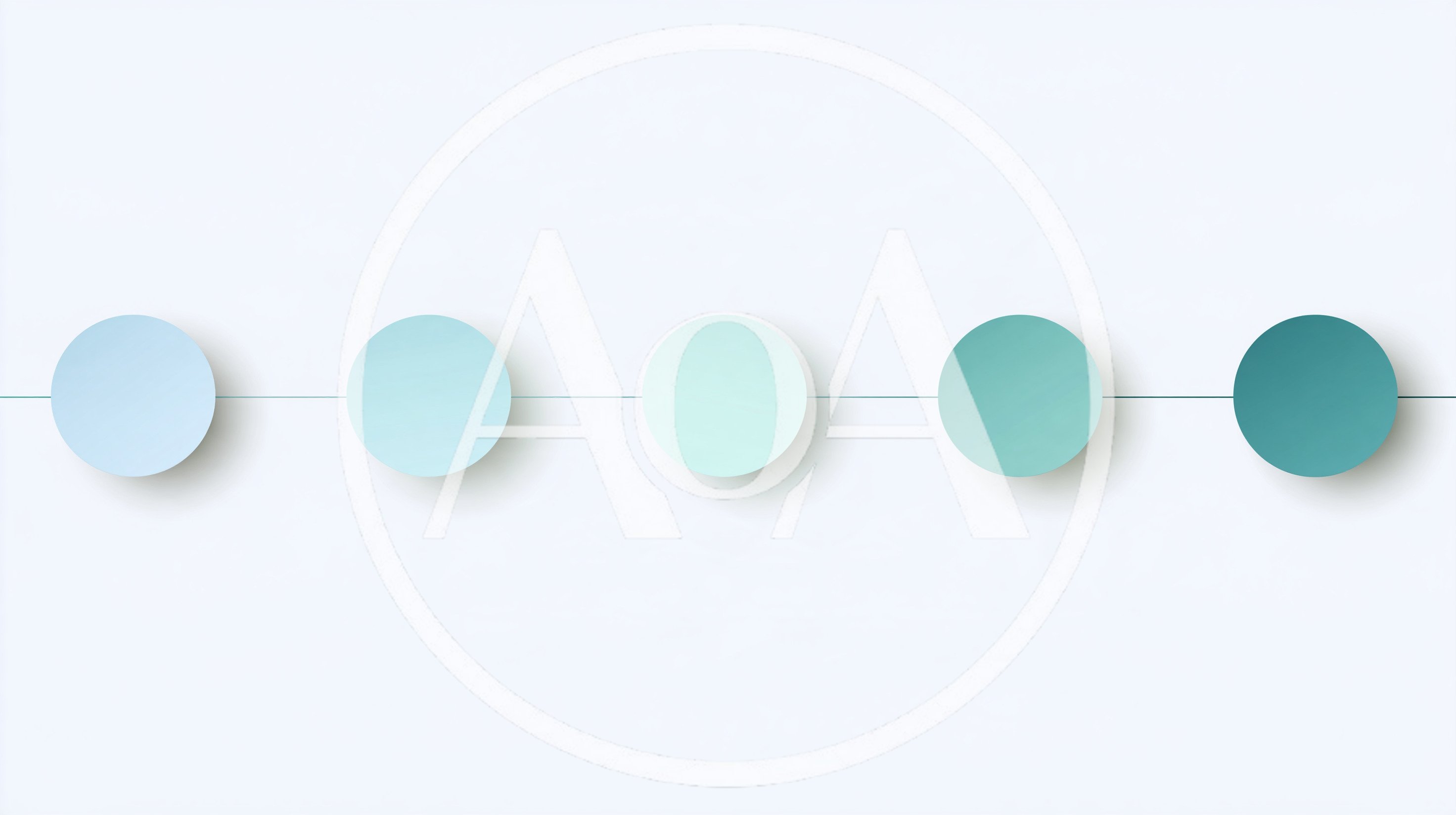 Five Gradient Blue Circles On A Horizontal Timeline