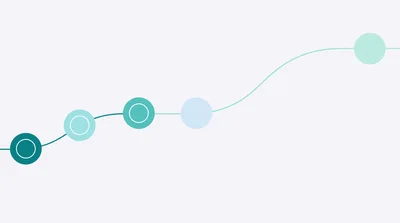 Minimalist Infographic Timeline With Five Circular Progress Nodes